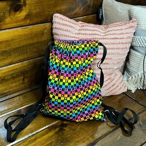 Disney Parks Rainbow Drawstring Mickey Mouse Backpack- OS